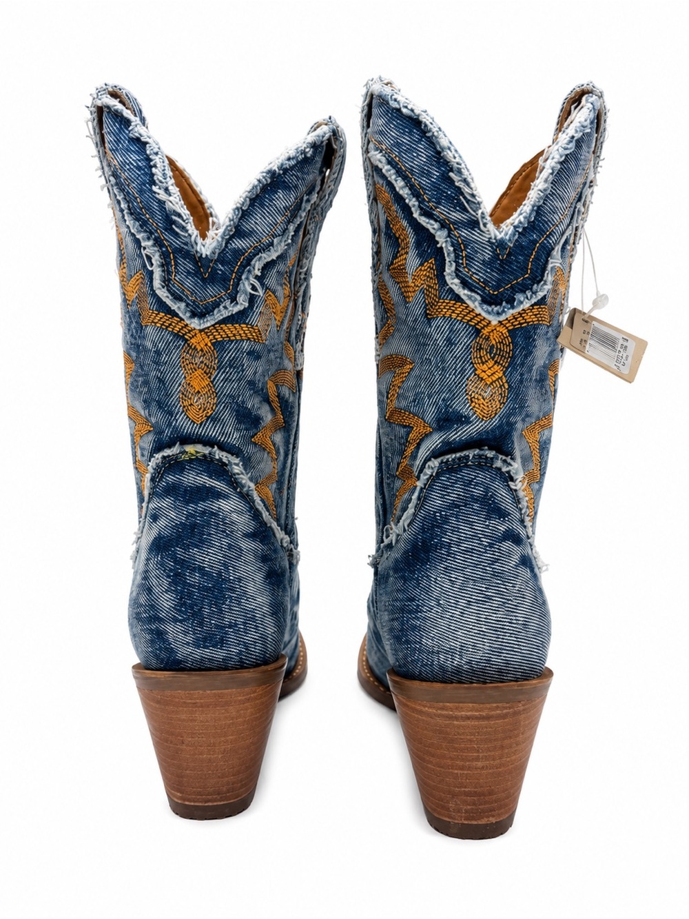 Dingo Y’All Need Dolly Western Booties – Denim | BRAND NEW W/TAG & BOX |Size 8.5 - Picture 4 of 11
